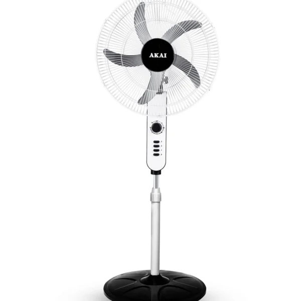 AKAI مروحة اكاي ستاند - 18 بوصة - ضمان 1سنة-100% موتور نحاس Ak-18SA, اسود وابيض