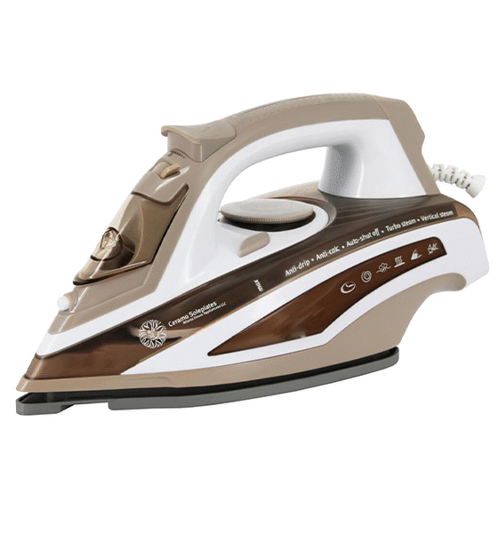 مكواة بخار لومابيلا 2700 واط مع وظيفة الرش ودورق قياس واحد، بني،