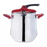 حلة ضغط ستانلس ستيل تركي 12 لتر, فضي من الكينج